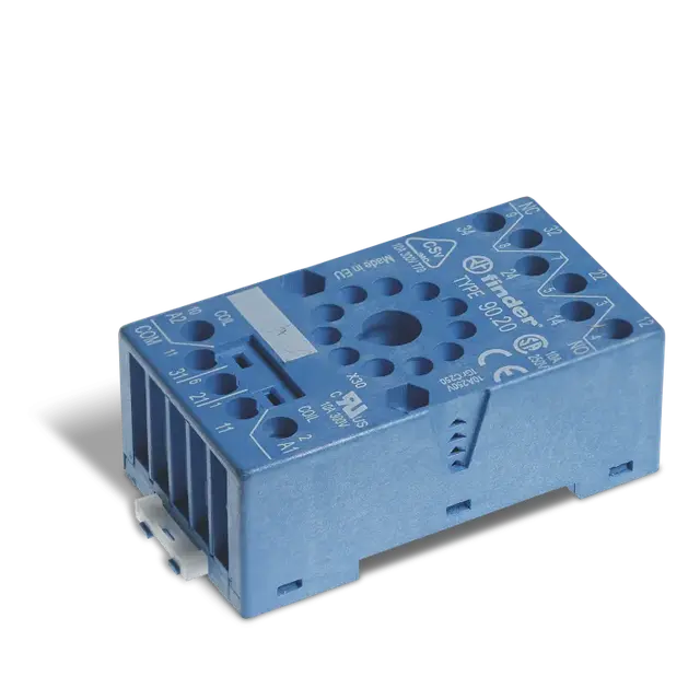 Gniazdo do przekaźników serii 60.12; zaciski śrubowe; czarne