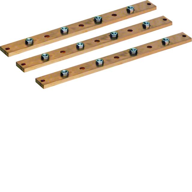 univers Szyna pozioma Cu do rozł. listwowych NH1/2/3 2-pol. 40x10mm (3 szt) UM04M HAGER