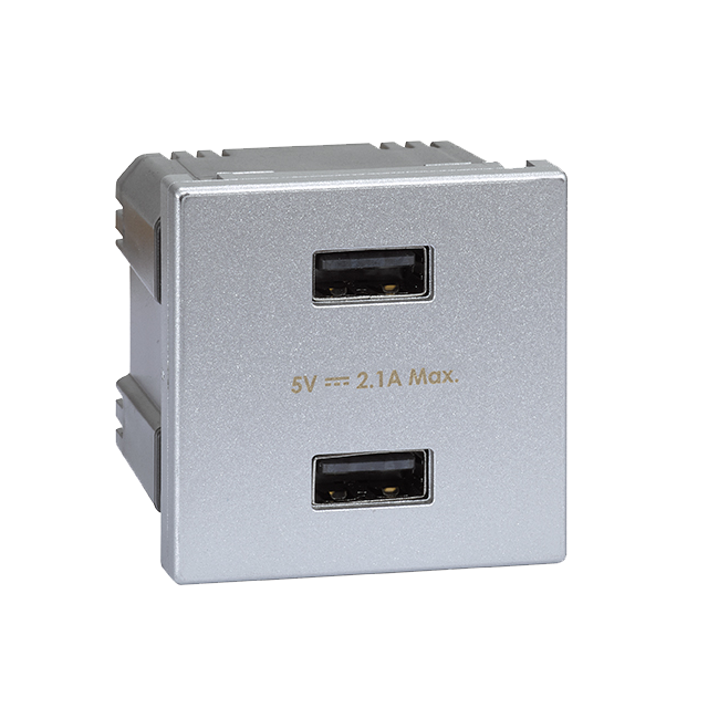 Simon Connect USB ładowarka K45 (45x45) gniazdo typ A 5V/21A aluminium