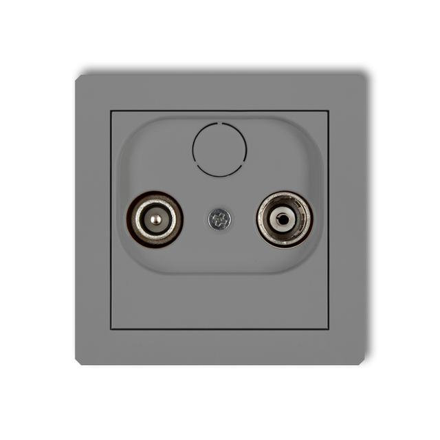 DECO Mechanizm gniazda abonenckiego RTV końcowego 2dB szary mat