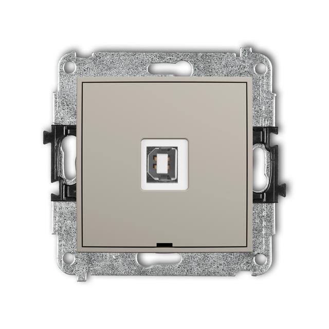 MINI Gniazdo pojedyncze USB A-B 2.0, bez pola opisowego taupe 60MGUSBBO-3 KARLIK