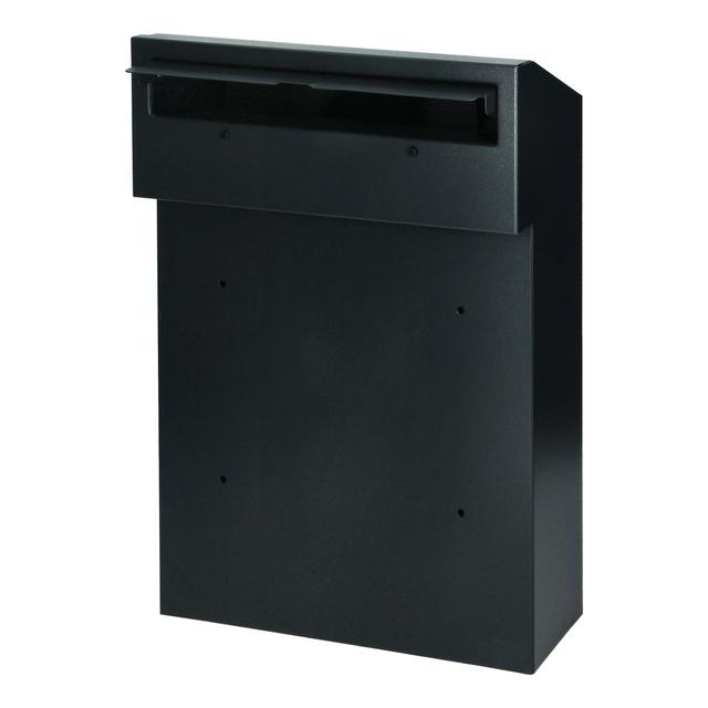 Skrzynka na listy przelotowa FIJI, z zamkiem bębenkowym, antracyt