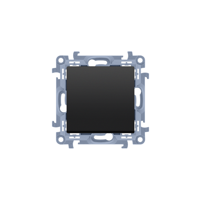 Simon 10 Przycisk bez piktogramu 10A 250V szybkozłączka czarny CP1C.01/49 KONTAKT