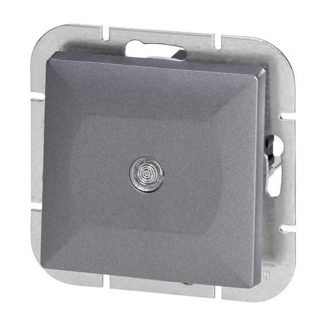 Łącznik krzyżowy podtynkowy z podświetleniem Pearl, WP-8P/S, antracyt OR-OE-7703/P/A ORNO