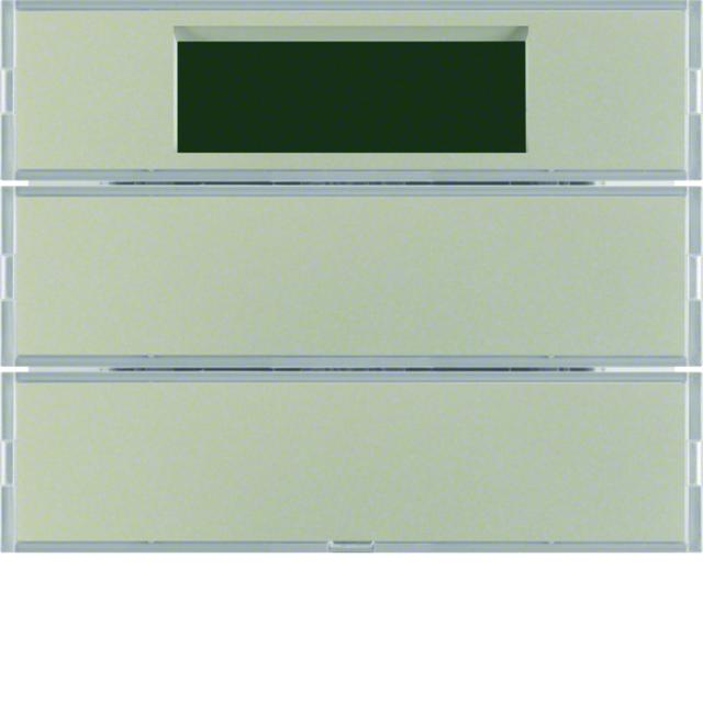 BERKER KNX system K.5 Przycisk podwójny z regulatorem temperatury i wyświetlaczem stal szlachetna 75