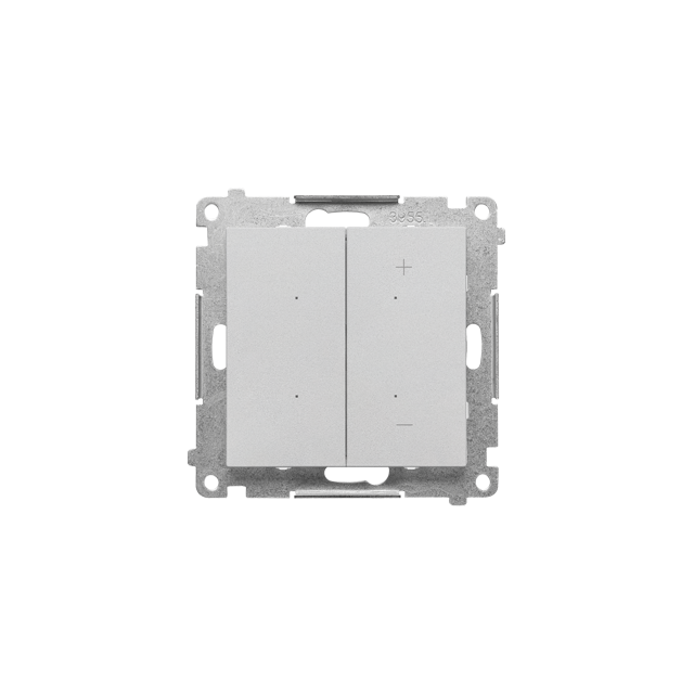 Simon 55 DIMMER – Ściemniacz do LED ściemnialnych klawiszowy Aluminium mat