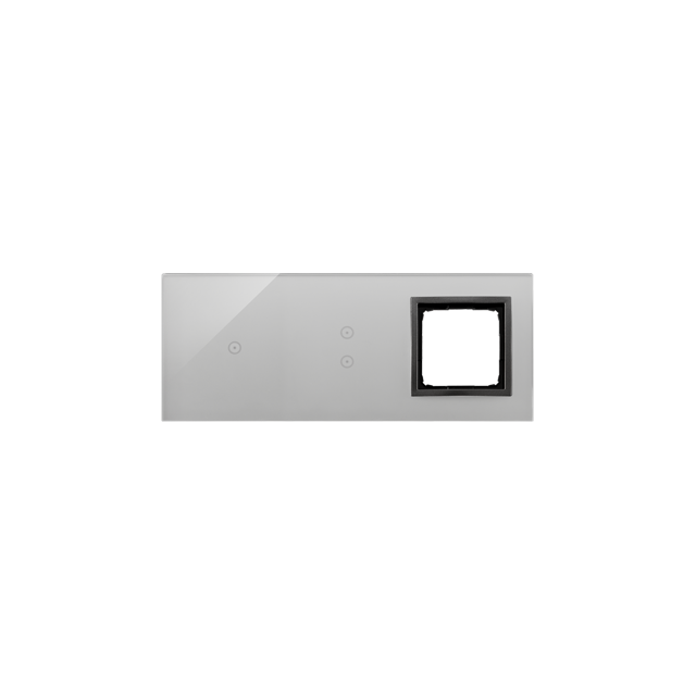 Simon 54 Touch Panel dotykowy S54 Touch 3 moduły 1 pole dotykowe + 2 pola dotykowe pionowe + 1 otwór na osprzęt S54 burzowa chmura DSTR3130/72 KONTAKT