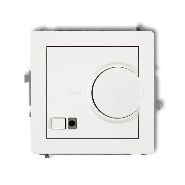DECO Mechanizm elektronicznego regulatora temperatury z czujnikiem podpodłogowym biały mat