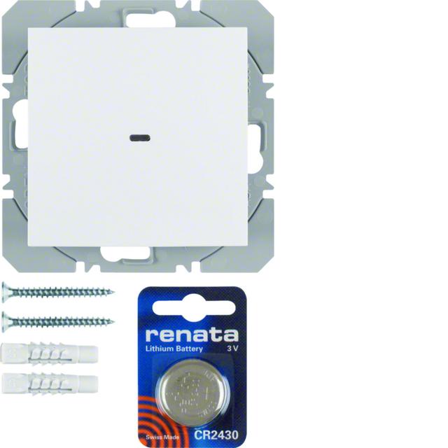 BERKER S.1/B.3/B.7 KNX RF quicklink Przycisk pojedynczy płaski biały 85655288 HAGER