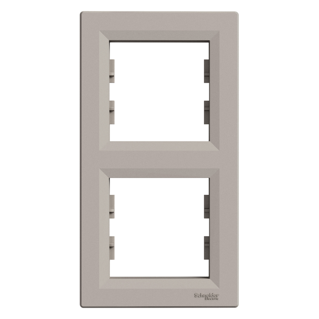 Asfora, ramka 2-krotna, pionowa, brąz