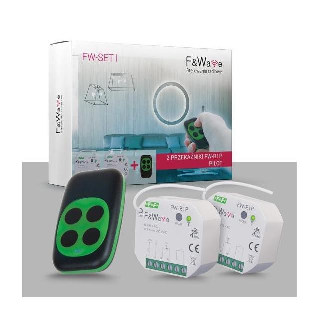 Zaprogramowany zestaw 2x FW-R1P + FW-KEY FW-SET1 F&F