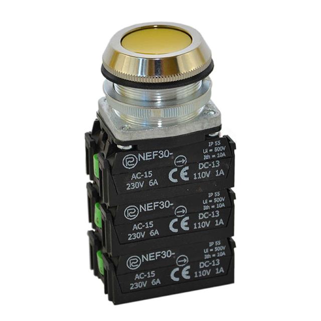 Przycisk NEF30-K5X żółty W0-NEF30-K 5X G PROMET