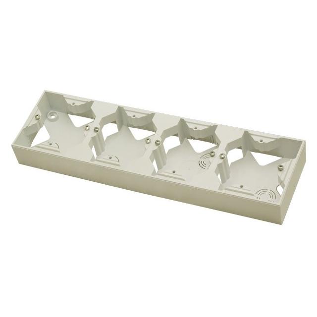 AS Puszka instalacyjna poczwórna - kolor ecru