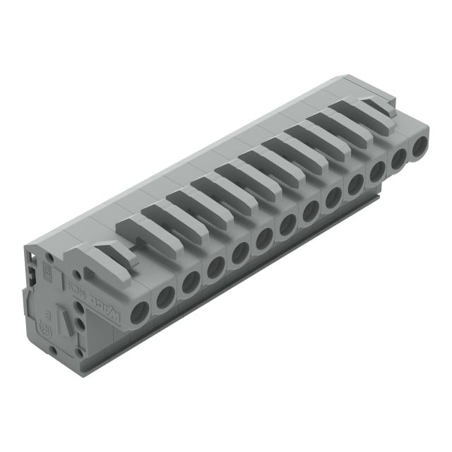 MCS-MIDI Classic gniazdo kątowe 13-bieg. szare raster 5 mm /25szt./ WAGO