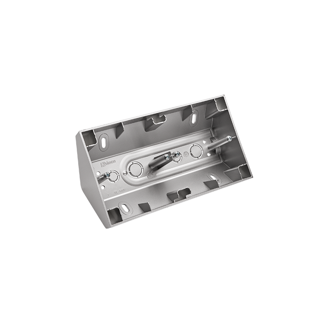 Simon 54 Premium Puszka natynkowa narożna 2-krotna do ramek PREMIUM srebrny mat