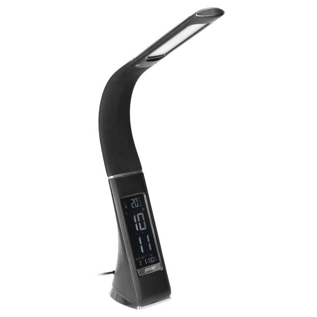 Lampka biurkowa z budzikiem DOLOMIT LED 5W 400lm 4000K czarna VIRONE