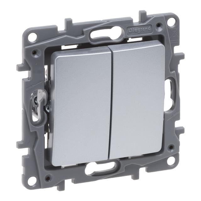 Niloe Selection - Łącznik Schodowy Podwójny 10 Ax Aluminium 762102 LEGRAND