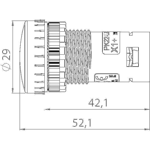 LAMPKA KOMPAKTOWA NIEBIESKA 24V BA9S Z LED 24V NA PRĄD ZM.I ST.BA9S-WYR.GOTOW
