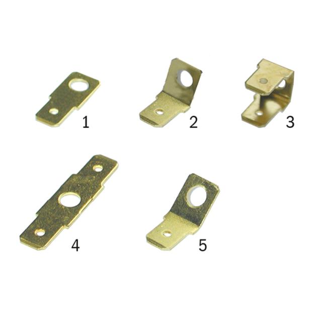 Wtyk płaski kształt 3 mosiądz