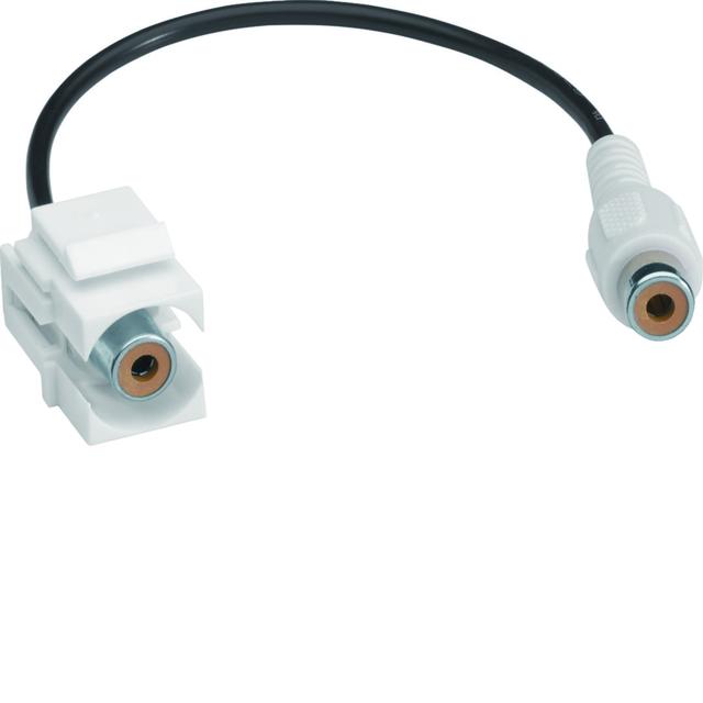 tehalit.WA Moduł keystone RCA Gn-Gn 0,2m biały hfr GMKRCAWS HAGER