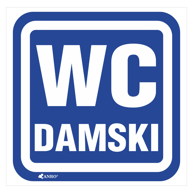 OZNACZENIE WC DAMSKI 100X100  FOLIA SAMOPRZYLEPNA