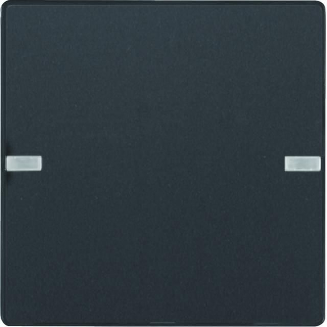 BERKER KNX e/s Q.x Przycisk pojedynczy z polem opisowym z diodami LED RGB i czujnikiem temperatury antracyt 80141326 HAGER
