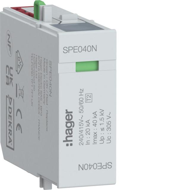 SPD Moduł T2 MOV 1P sieć TT In=20kA Imax=40kA Up?1,5kV N-PE