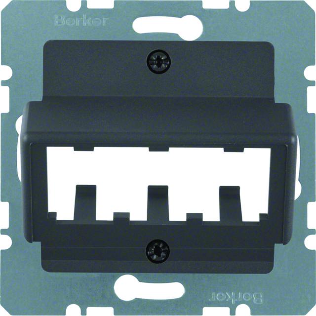 BERKER B.3/B.7 Płytka centralna do 3 MINI-COM Module antracyt 14271606 HAGER