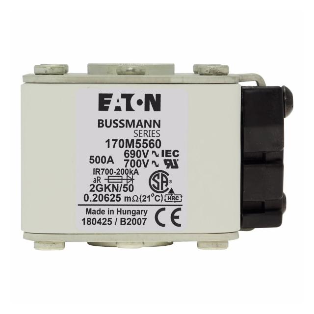 FUSE 500A 690V 2GKN/50 AR UC Wkładka szybka 500A AC 690V rozmiar 2 61x77x51 mm aR IEC UL, 170M5560 E