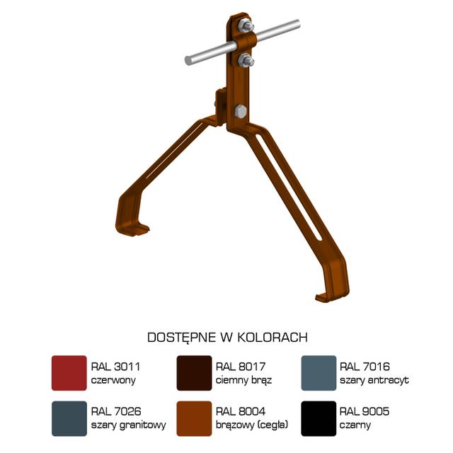 AN-151Z/LA/-N Uchwyt gąsior.prof. Z-śruba WZÓR 26 H=10 cm /LA/