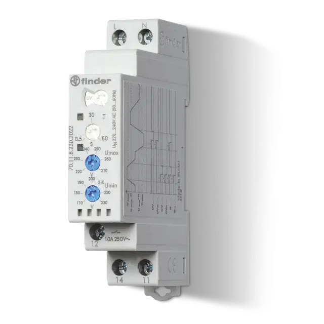 Przekaźnik nadzoru napięcia jednofazowy 1 P; 10A; 220…240V AC