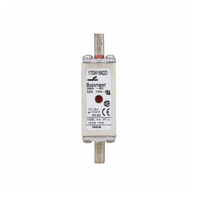 FUSE 32A 690V gR DIN 000 HSDNH Wkładka szybka 32A 690V gR DIN 000 podwójny wskaźnik 170M1562D EATON