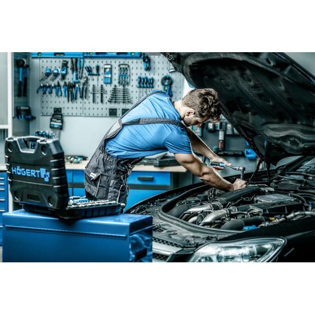 Zestaw narzędzi klucze 222 szt. CrV, 1/4' 3/8' 1/2' HOEGERT HT1R444 GTV Poland