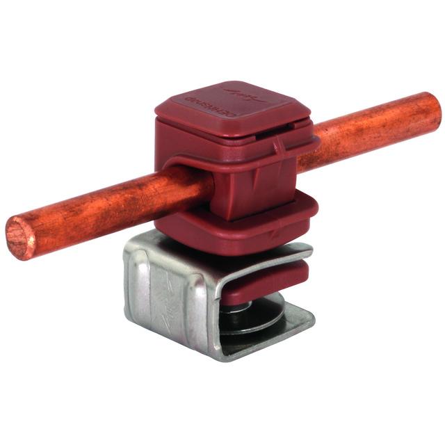 Wspornik PLATTENsnap, stal nierdzewna NIRO/ tworzywo, brązowy