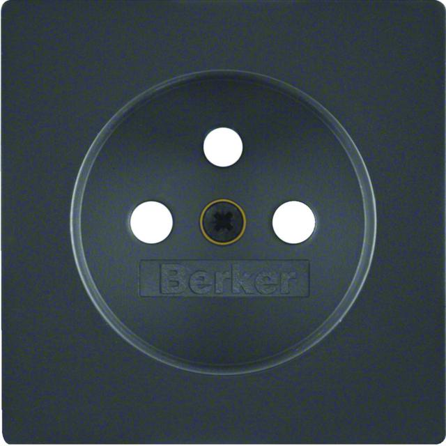 BERKER Q.x Płytka czołowa do gniazda z uziemieniem antracyt aksamit lakierowana 3965766076 HAGER