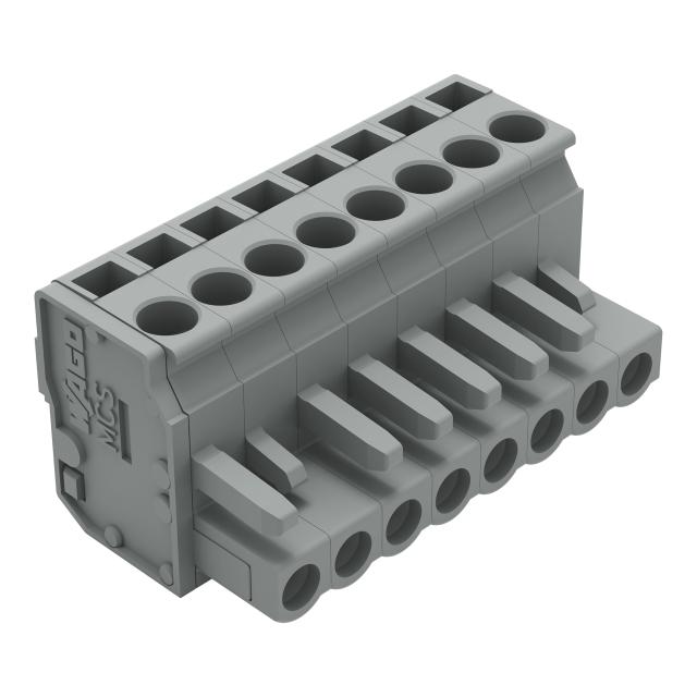 MCS-MIDI Classic gniazdo kątowe 8-bieg. szare raster 5 mm /50szt./ WAGO