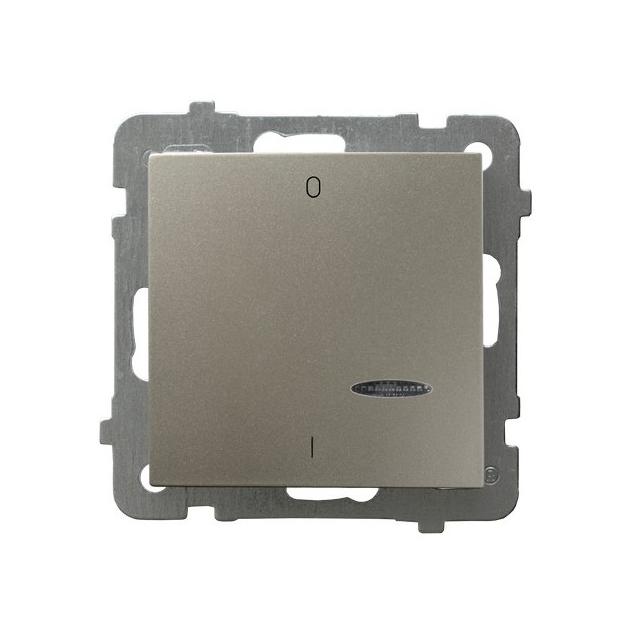 AS Łącznik dwubiegunowy z podświetleniem niebieskim - kolor satyna light