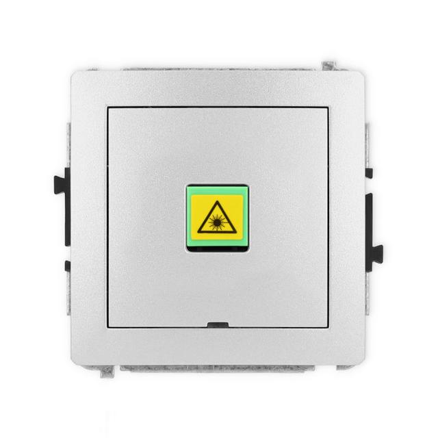 DECO Mechanizm gniazda światłowodowego/optycznego pojedynczego, bez pola opisowego srebrny metalik