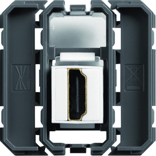 lumina/gallery gniazdo HDMI przelotowe mechanizm 2M/1M WXF633 HAGER