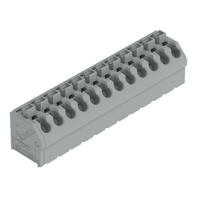 Listwa zaciskowa do płytek drukowanych 12-biegunowa szara raster 5mm /15szt./ 250-512 WAGO