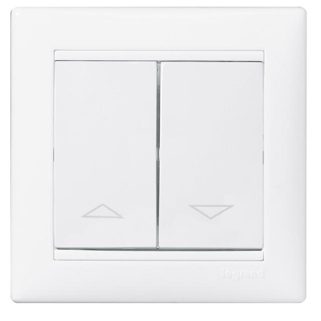 VALENA ŁĄCZNIK STEROWANIE ROLETAMI Z BLOKADĄ MECHANICZNĄ BIAŁY, Legrand
