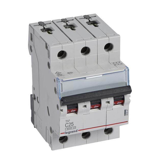 WYŁĄCZNIK NADPRĄDOWY S 303 3P C 25A 6000A SERII TX3, Legrand