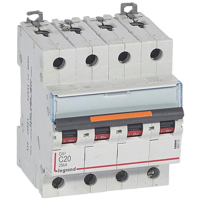 Wyłącznik Nadprądowy S324 C20 4P 20A 25Ka DX3 409795 LEGRAND