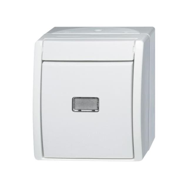 OCEAN Przycisk kołyskowy zwierny biały alpejski