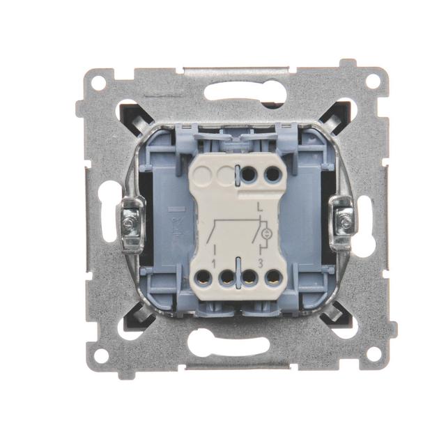 Simon 54 Łącznik świecznikowy z podświetleniem LED i do wersji IP44 10A 250V szybkozłączka antracyt *Posiada wkładkę DU1W DW5BL.01/48 KONTAKT