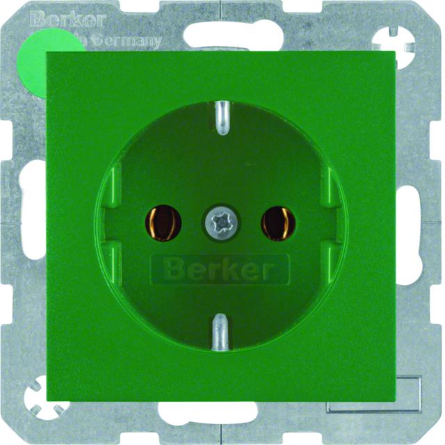 BERKER B.x Gniazdo SCHUKO zielony 41431913 HAGER