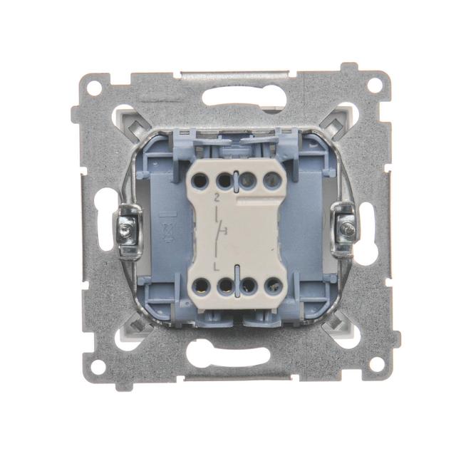 Simon 54 Przycisk pojedynczy zwierny bez piktogramu 10A szybkozłączka biały