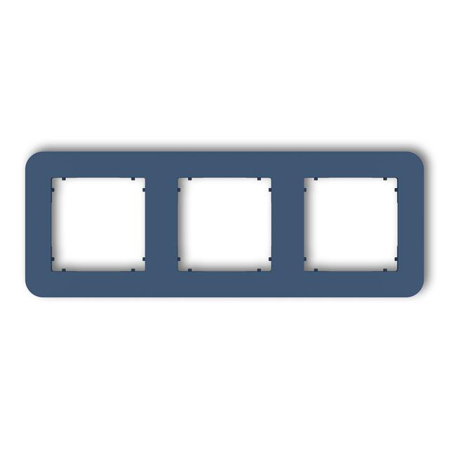 MINI Ramka potrójna zaokrąglona z tworzywa navy blue 64MRTZ-3 KARLIK