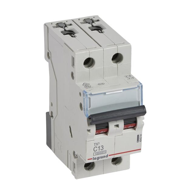 WYŁĄCZNIK NADPRĄDOWY S 312 2P C 13A 10000A SERII TX3, Legrand