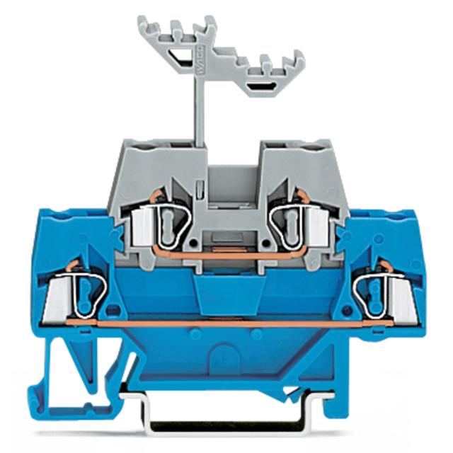 złączka dwupiętrowa L/L 2,5 mm2 niebieska/szara